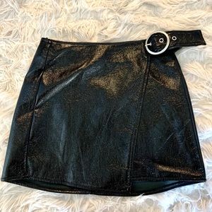 Faux mini skirt